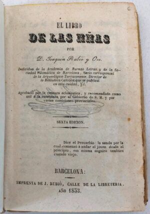 RUBIO y ORS, Joaquín - El libro de las niñas