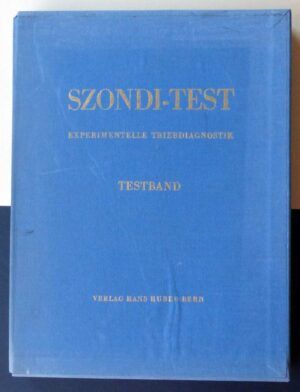 SZONDI, Leopold - Szondi-Test. Experimentelle Triebdiagnostik. Testband.