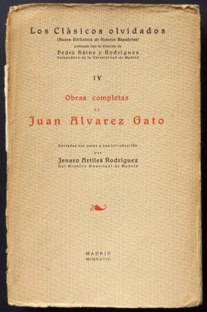 ÁLVAREZ GATO, Juan - Obras completas de Juan Álvarez Gato.
