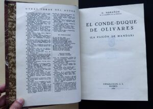 MARAÑÓN, Gregorio - El Conde Duque de Olivares (la pasión de mandar).