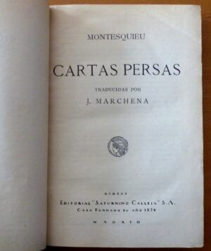 MONTESQUIEU - Cartas persas.