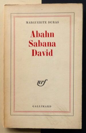 DURAS, Marguerite - Abahn, Sabana, David.