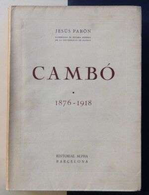 PABÓN, Jesús - CAMBÓ. 3 Volúmenes.