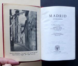 SAINZ DE ROBLES, Federico Carlos - Madrid. Autobiografía.
