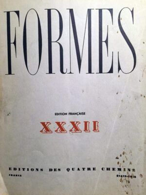 Walter, W., dir - Formes. Revue internationale des arts plastiques. nº 32, 1933