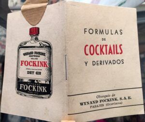 WYNAND FOCKINK GINEBRAS - Fórmulas de cocktails  y derivados. Obsequio de Ginebras Wynand Fockink, Pasajes. Guipuzcoa