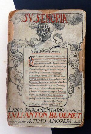 ANTÓN del OLMET, Luis (Artemio) - Su Señoría. Libro parlamentario