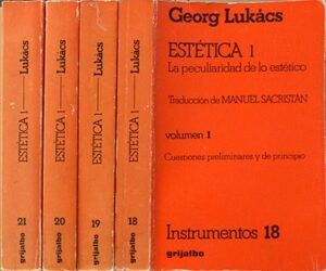 LUKÁCS, Georg - ESTÉTICA 1. 4 volúmenes