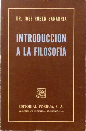 SANABRIA, Dr. José Rubén - Introducción a la filosofía