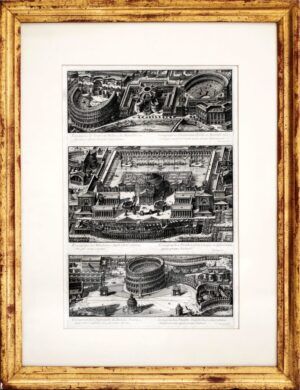PIRANESI, Giovanni Baptista - Tres vistas de la antigua Roma.