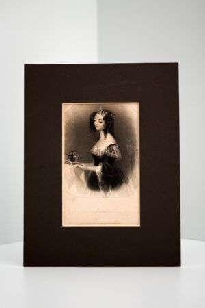 BROWN, G. (dibujo), WAGSTAFF, J. (grabado) - Retrato dama