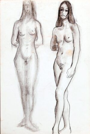 SANZ VEGA, Fernando - Desnudo femenino. Dos posiciones